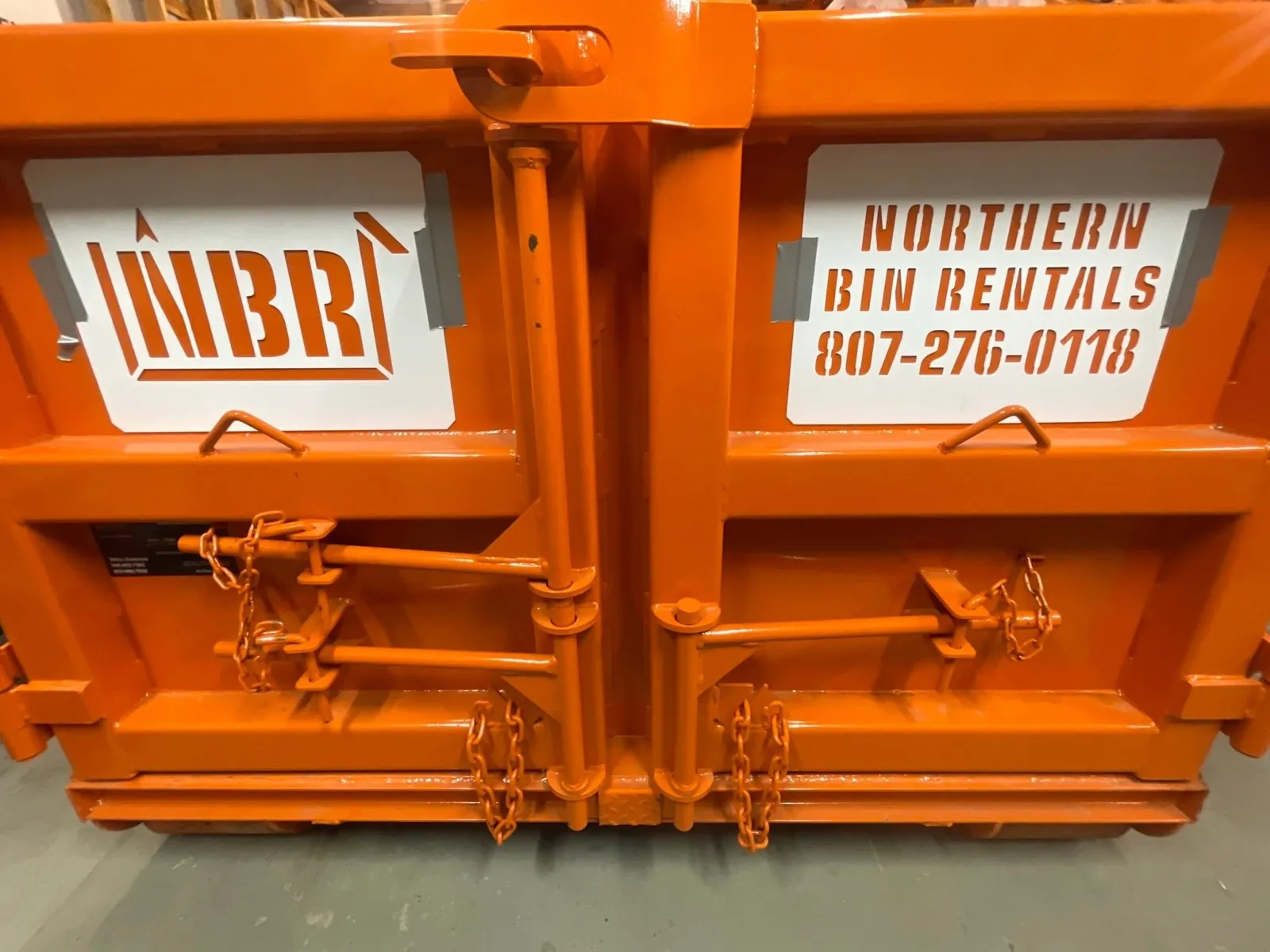 NBR logo on a bin door